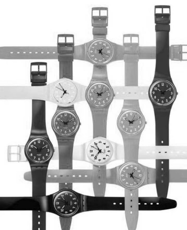 图2　色彩缤纷的swatch手表